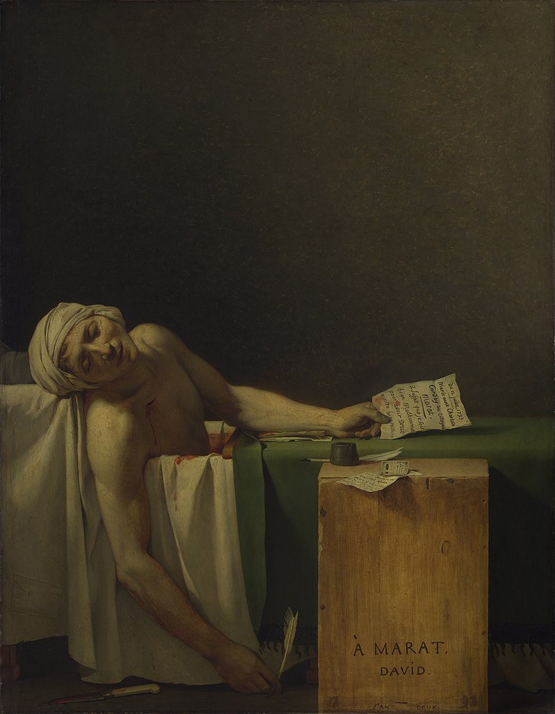  Jacques-Louis David, La muerte de Marat, 1793