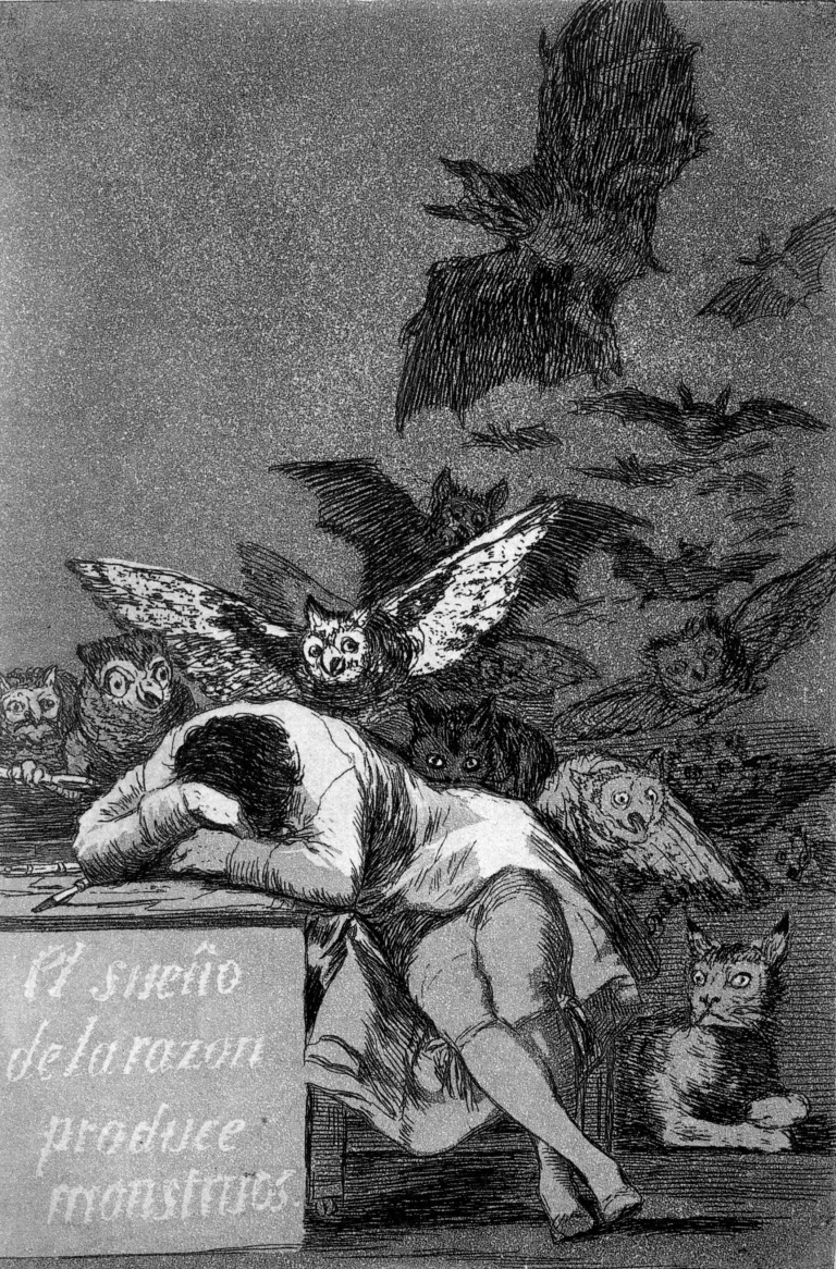 Francisco de Goya, El sueño de la razón produce monstruos, 1797